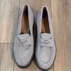 House of Harlow Gray Suede Loafers